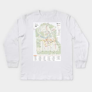 Adelaide - Australia - City Center Map - HD Kids Long Sleeve T-Shirt